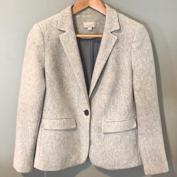 LOFT | Herringbone Knit Blazer - Picture 5 of 9